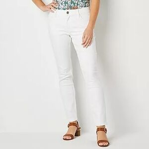 Laurie Felt Los Angeles Skinny White Jeans Size Large NWT